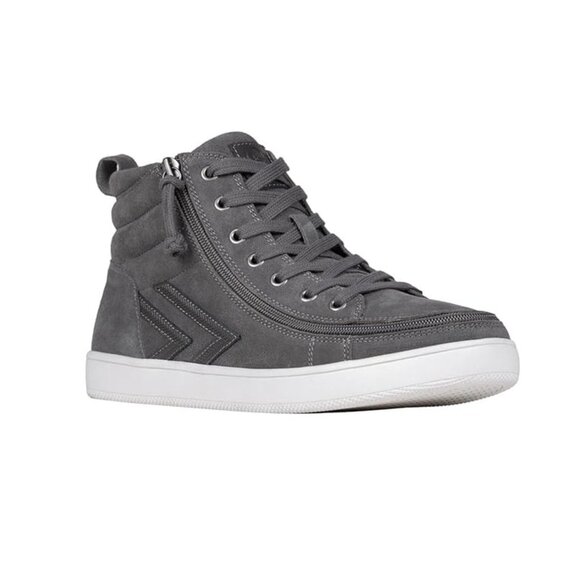 NEW Billy Footwear Men Ten9 Adaptive Hi-Top Gray Suede Sneakers Size 10 M KF274 - Picture 1 of 7